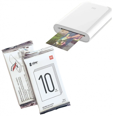 Xiaomi portativ Foto Printer qog'ozi (2x3-inch, 20-sheets)