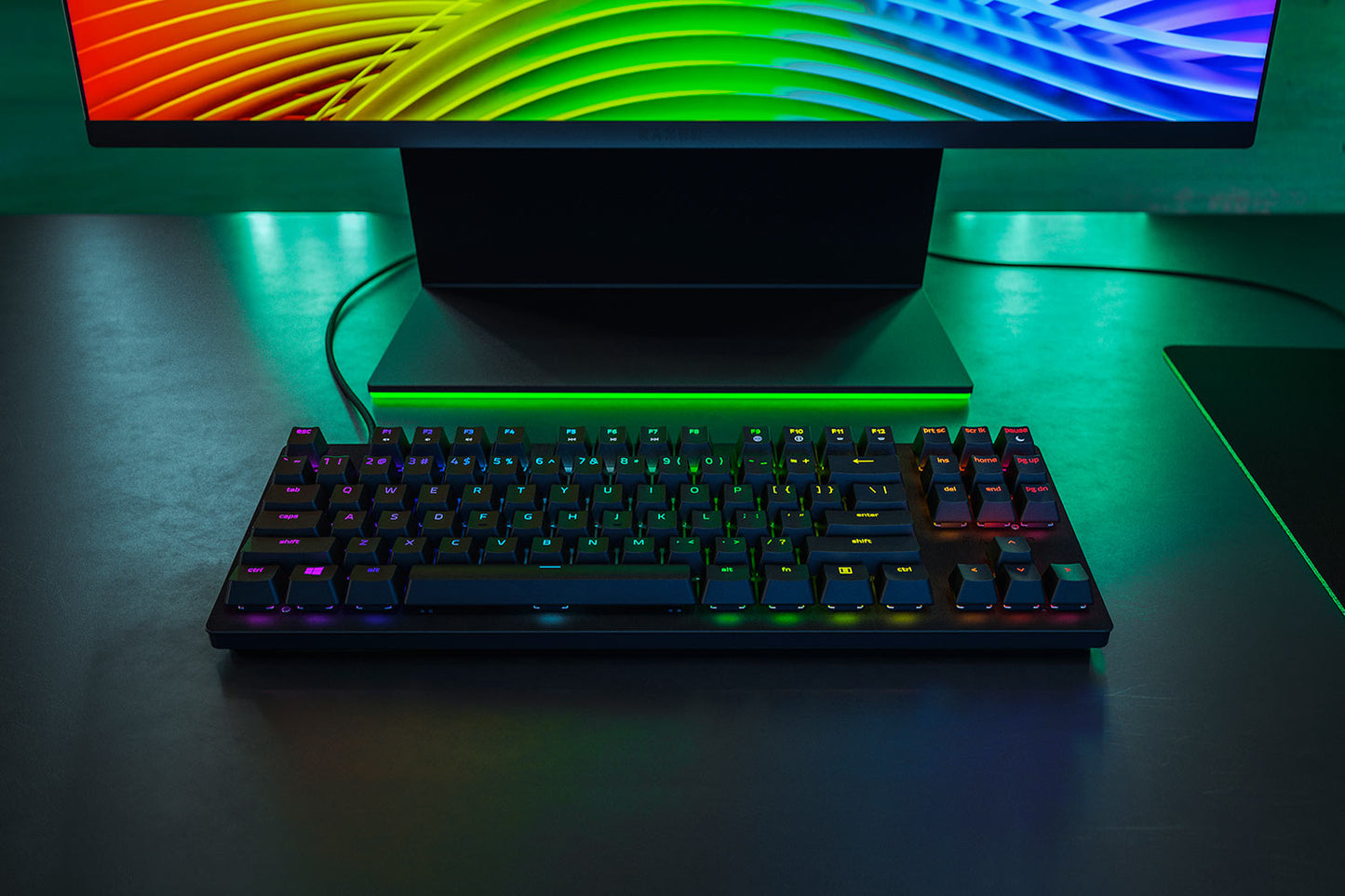 Razer Huntsman Tournament Ed o'yin klaviaturasi. Red Switch USB US RGB, Black