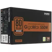 Elektr ta'minoti "Zalman" GigaMax 550-GVII, 550 Vt (Art. - ZM550-GVII) Qora