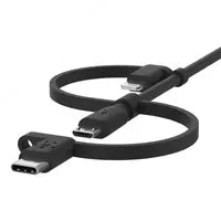 Universal kabel "Belkin" USB 2.0 Micro USB/USB-C/ Lightning ulagichlari, 1,2 m