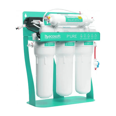 Teskari osmos filtri Ecosoft P‘URE AquaCalcium Mint, nasosli ramka, membrana 75gpd DuPont, APT MO675PSMACECO