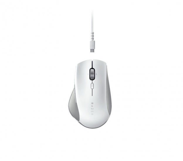 Razer Pro Click sichqonchasi, USB-A / WL / BT, oq va kulrang