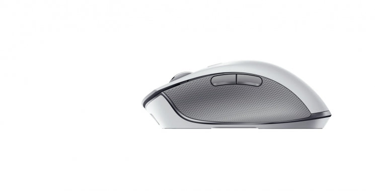 Razer Pro Click sichqonchasi, USB-A / WL / BT, oq va kulrang