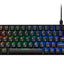 Simli o'yin klaviaturasi 2E Gaming KG370 RGB 68key Gateron Red USB Black 2E-KG370UWT-RD
