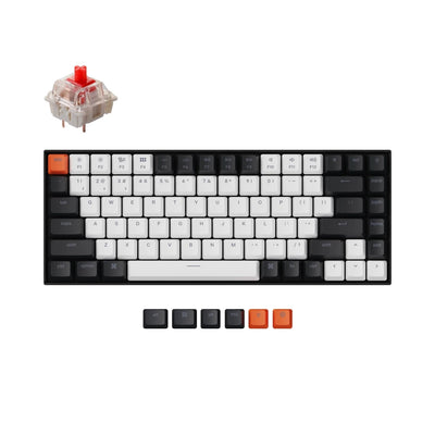 Klaviatura Keychron K2 84 Key Aluminum Frame HotSwappable Gateron Mechanical Keyboard RGB Red Russian Layout
