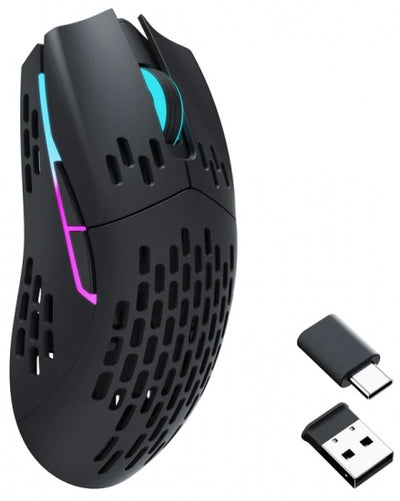 Keychron M1 sichqonchasi, WL / BT / USB-C / USB-A, chorniy