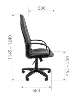 Ofis kursisi 727, mato, qora