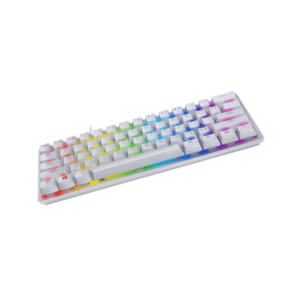 Razer Huntsman mini Mercury Ed o'yin klaviaturasi. I Purple Switch I USB I US I RGB I White