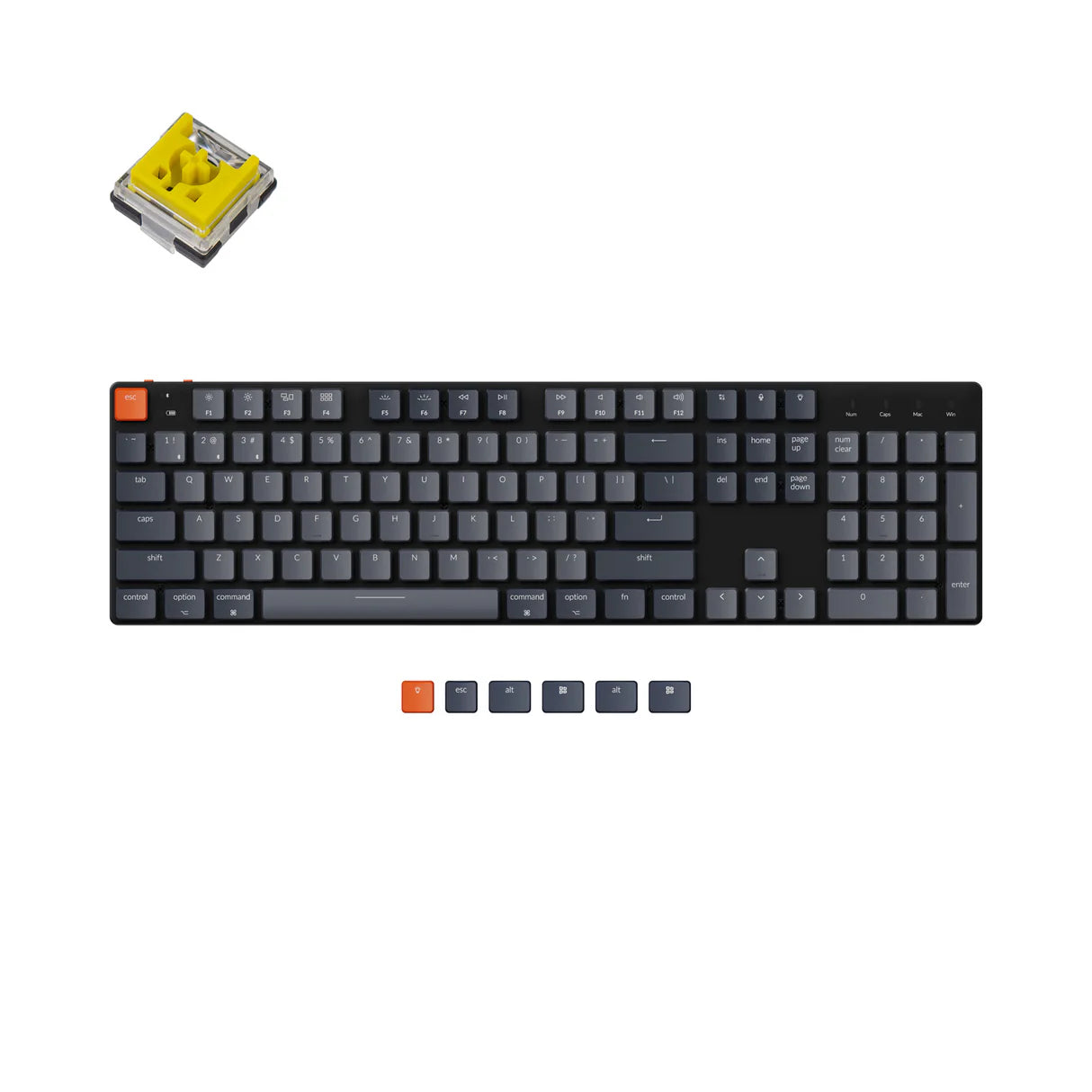 Simsiz o'yin mexanik klaviatura Keychron K5 SE, RGB, Hot-swap