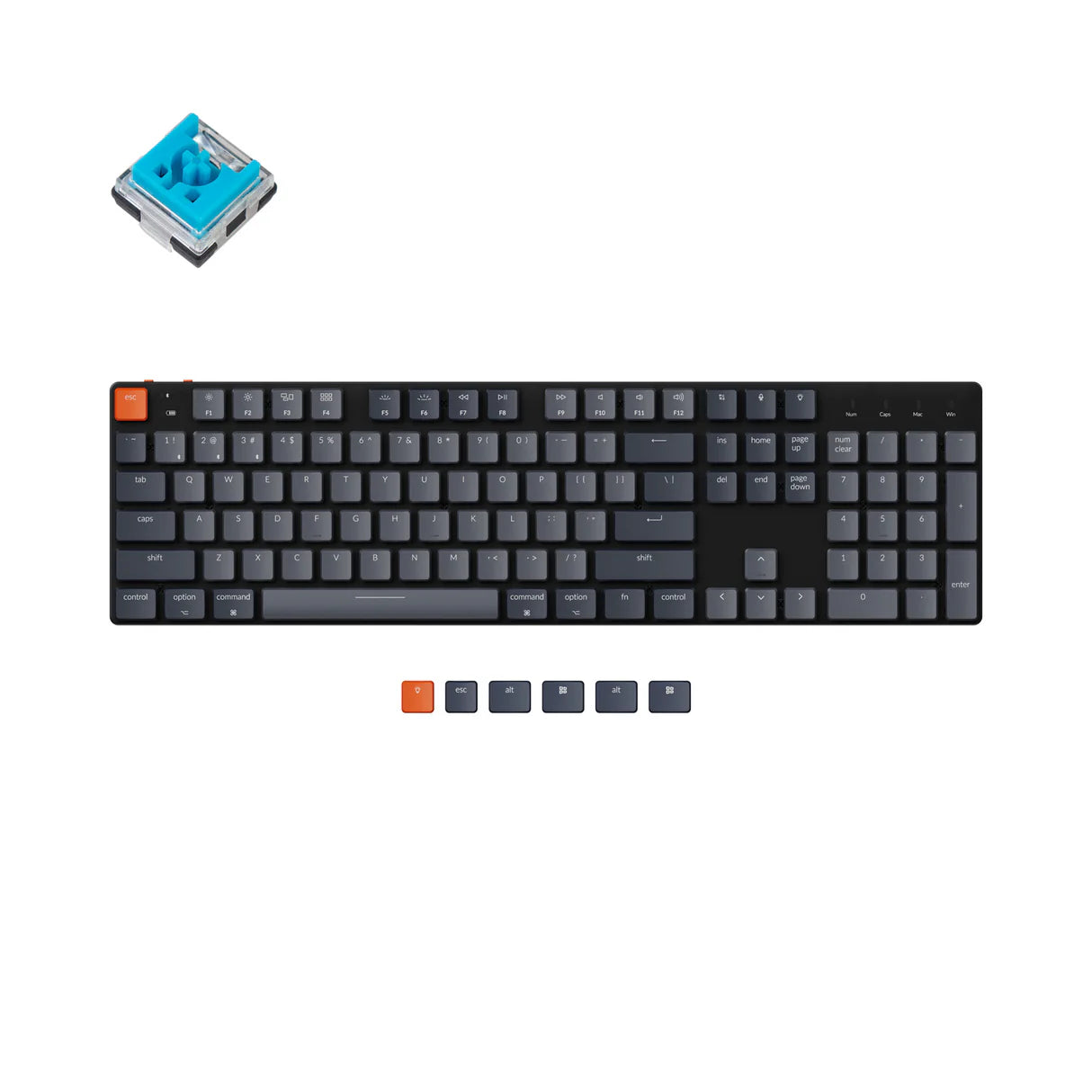 Simsiz o'yin mexanik klaviatura Keychron K5 SE, RGB, Hot-swap