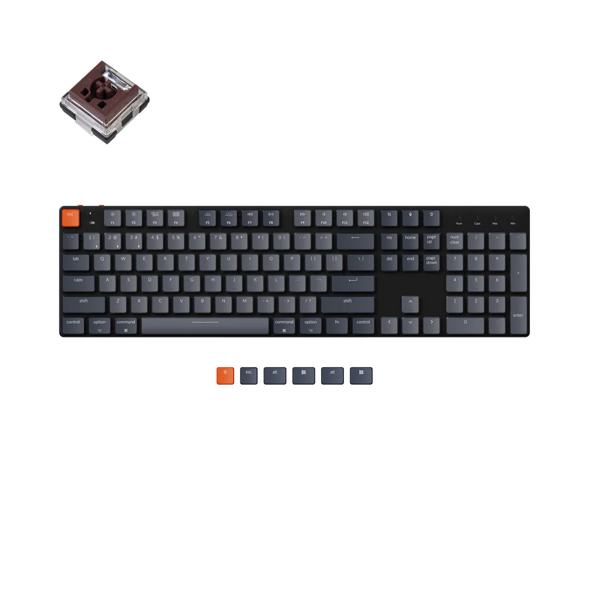 Simsiz o'yin mexanik klaviatura Keychron K5 SE, RGB, Hot-swap