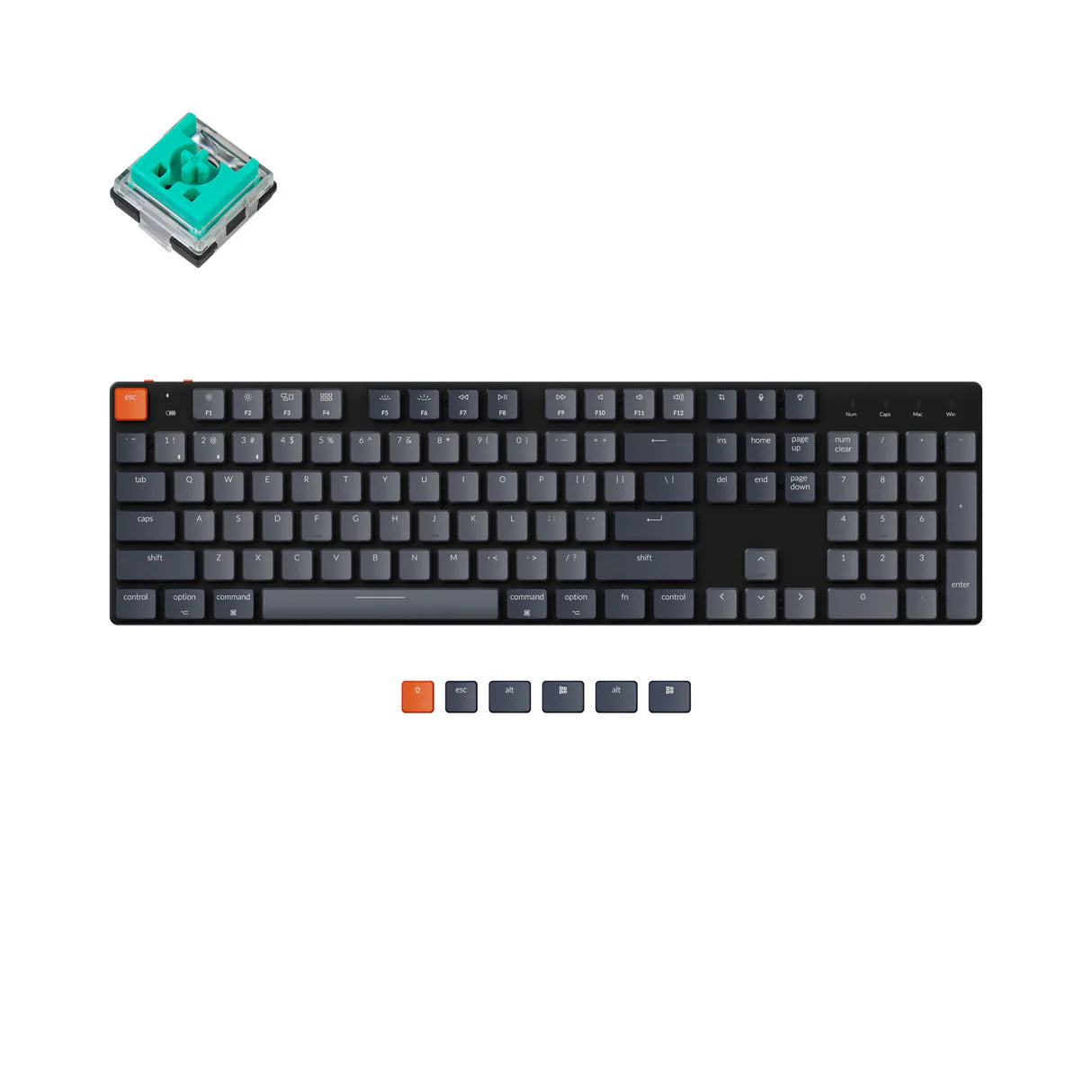 Simsiz o'yin mexanik klaviatura Keychron K5 SE, RGB, Hot-swap