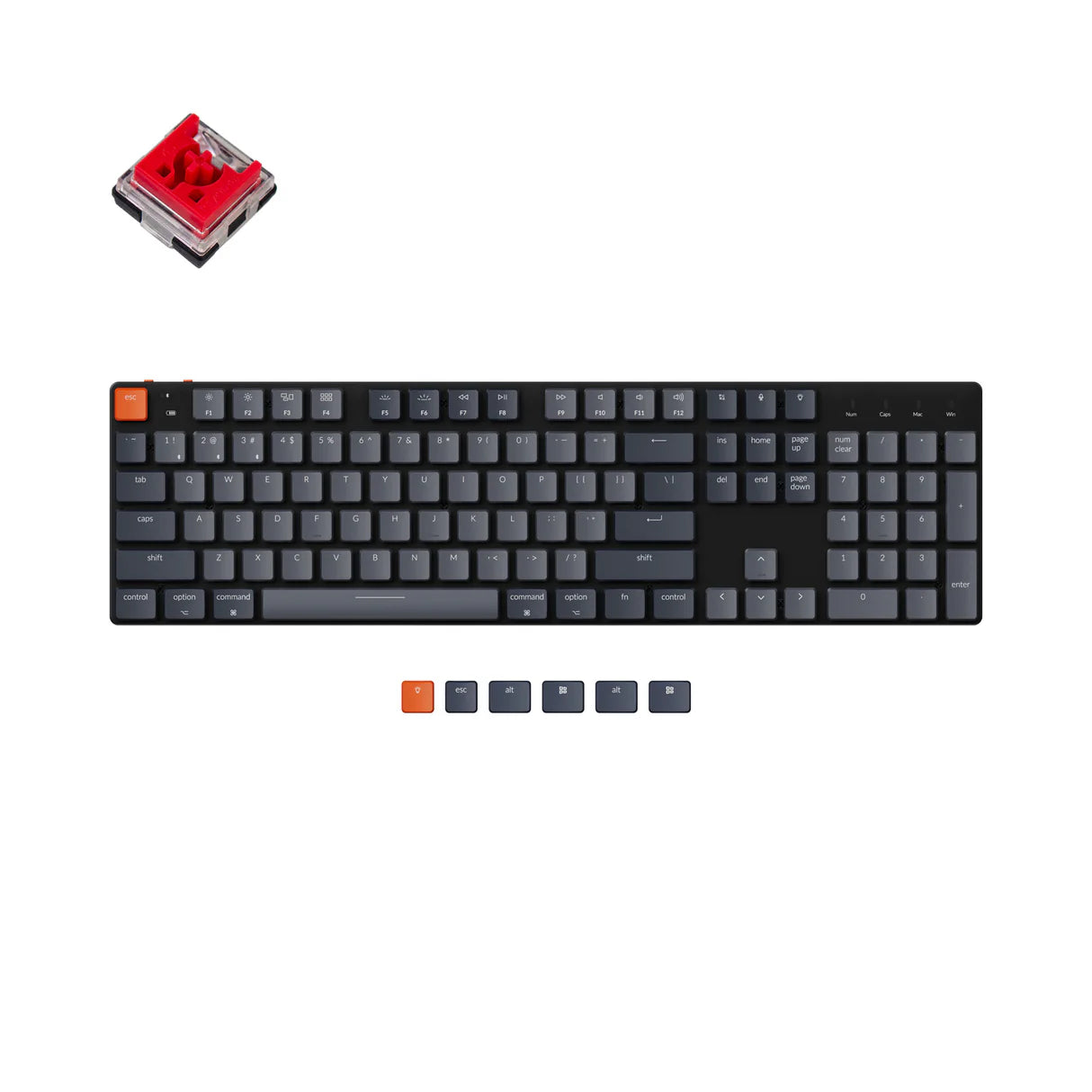 Simsiz o'yin mexanik klaviatura Keychron K5 SE, RGB, Hot-swap