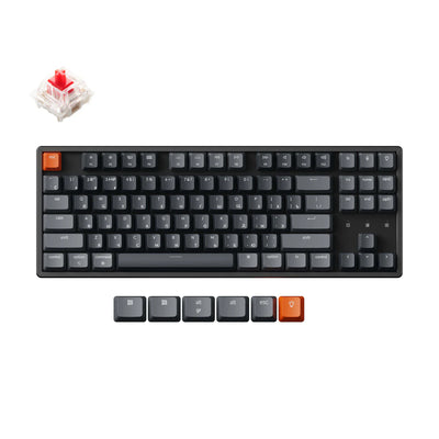 Keychron K8 87 Key Gateron White LED Red klaviaturasi