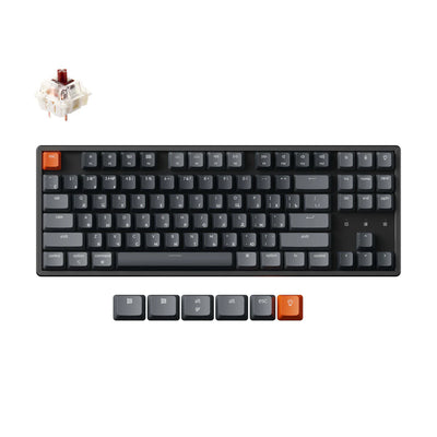 Klaviaturasi Keychron K8 87 Key Aluminum Frame Hot-Swappable Gateron Optik