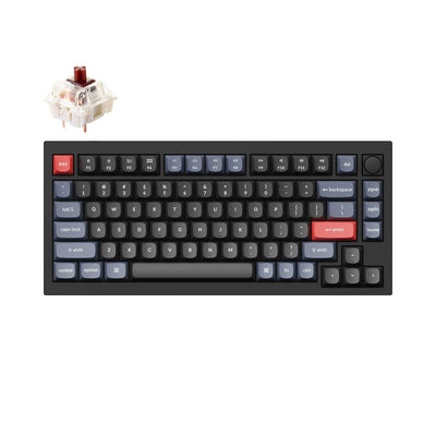 Klaviatura Keychron Q1 QMK, HotSwappable, Gateron Phantom RGB, Knob, Black