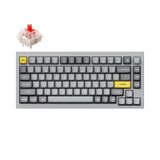 Simli o'yin klaviaturasi Keychron Q1 QMK, HotSwappable, RGB, Knob,Gray