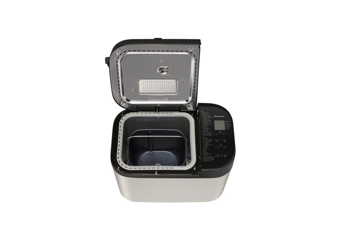 Non ishlab chiqaruvchi Panasonic 550W, dasturlari-30, maksimal vazni -1,25kg, shakli-to'rtburchak, metall, qora