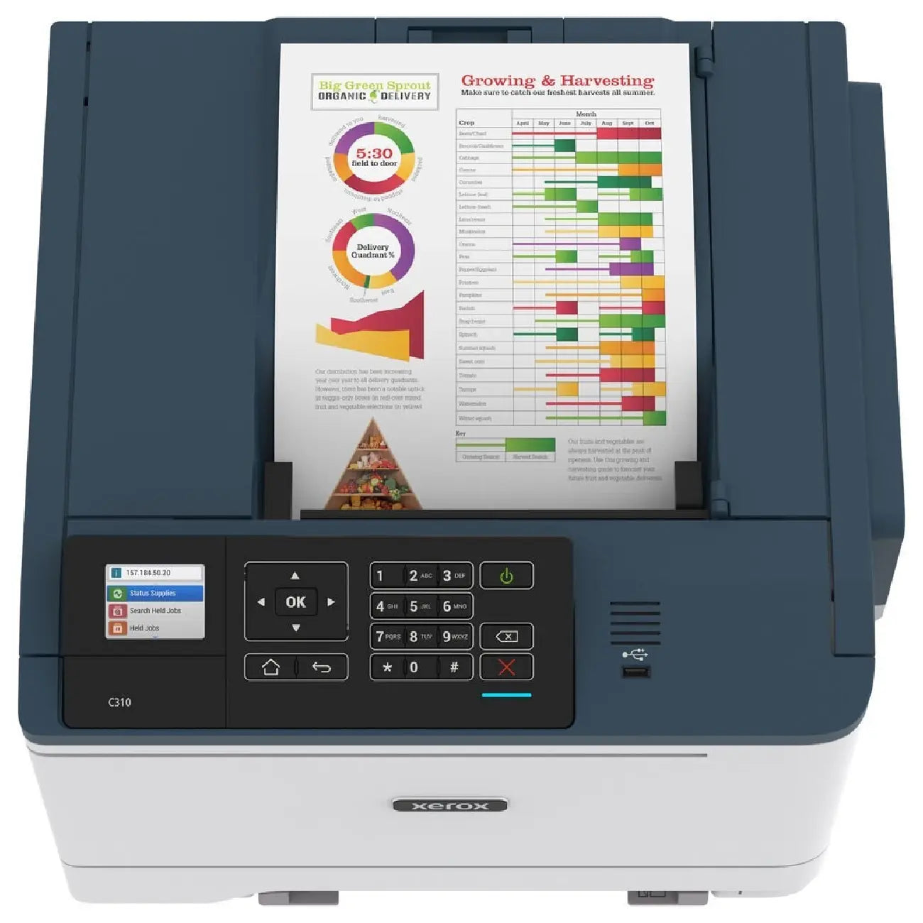 Xerox C310 printeri, A4, rangli, lazerli, Wi-Fi, USB 2.0, Ethernet