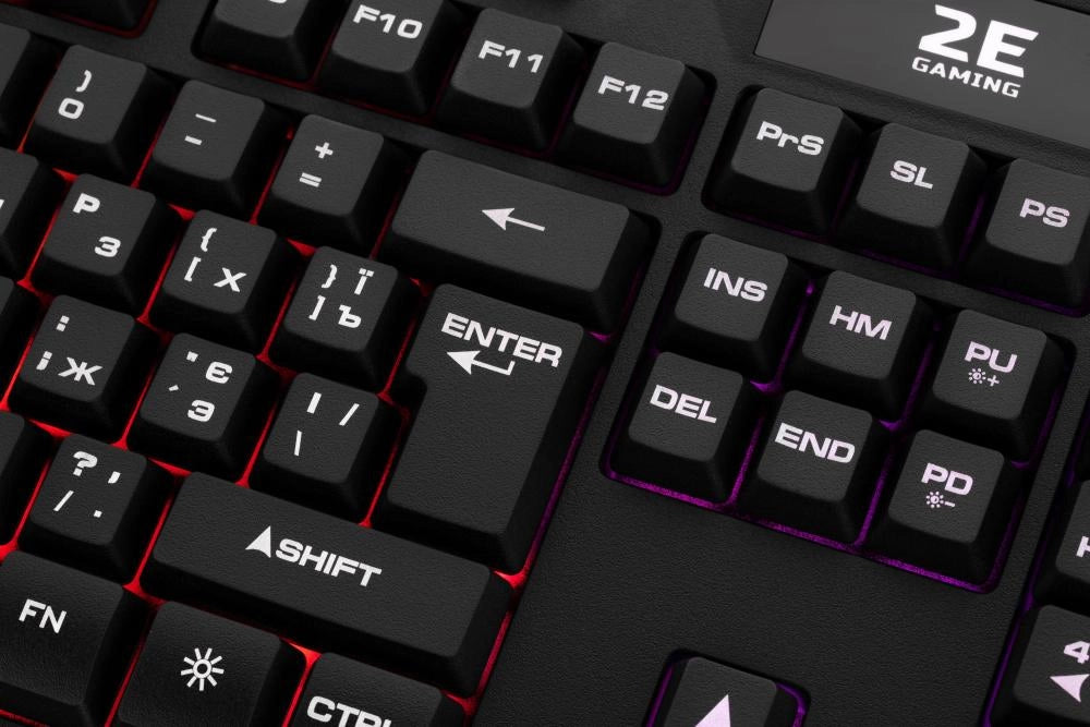 Klaviatura 2e Gaming KG340 LED USB qora
