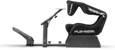 Playseat Evolution PRO - ActiFit qora boshqaruv ruli va pedallar uchun mahkamlash joyi bilan kokpit
