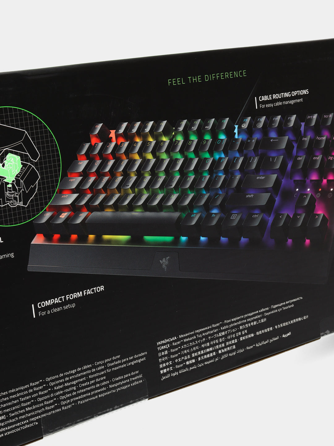 Klaviatura Razer BlackWidow V3 TKL RZ03-03490100-R3M1, Green Switch US
