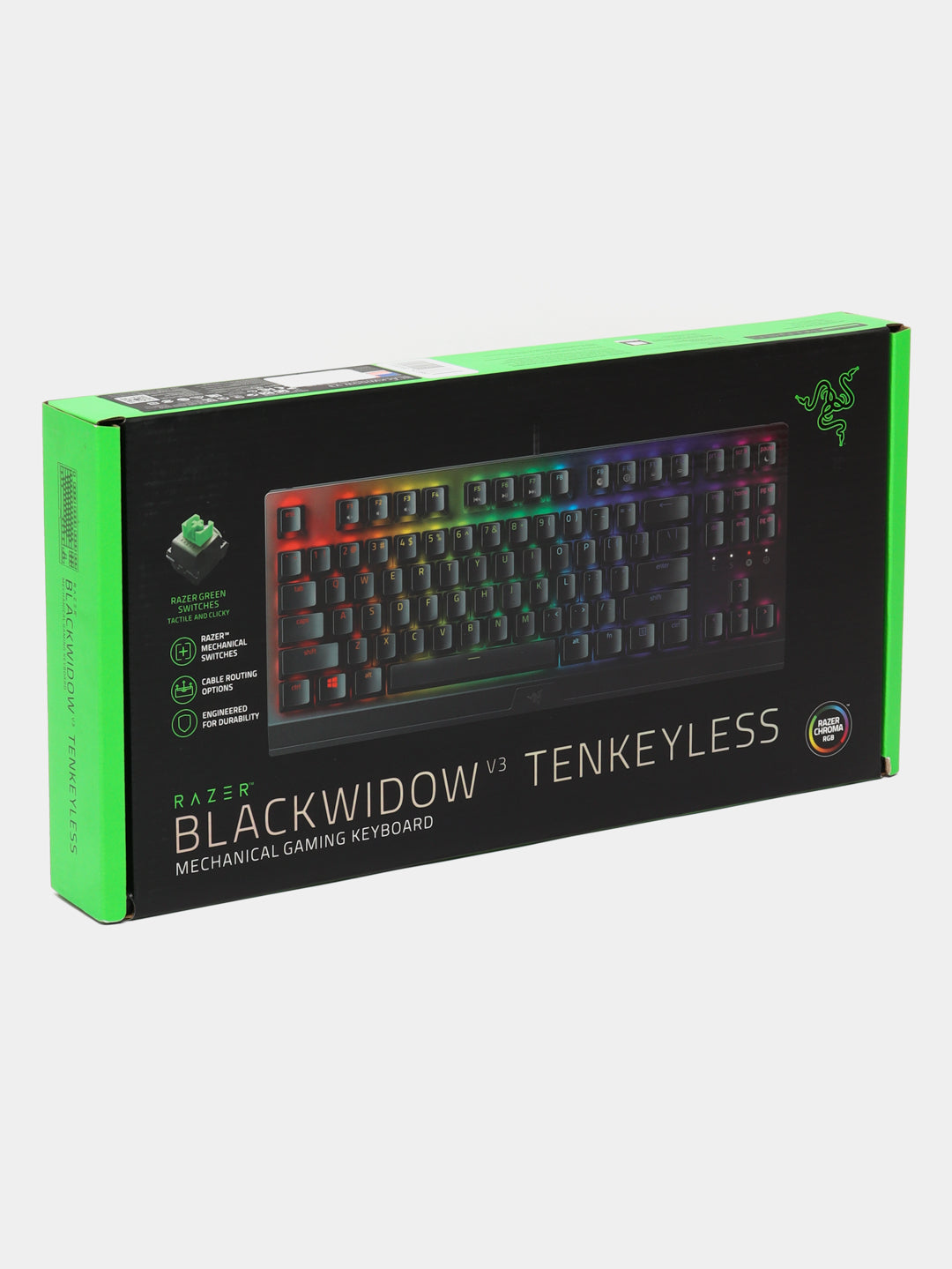 Klaviatura Razer BlackWidow V3 TKL RZ03-03490100-R3M1, Green Switch US