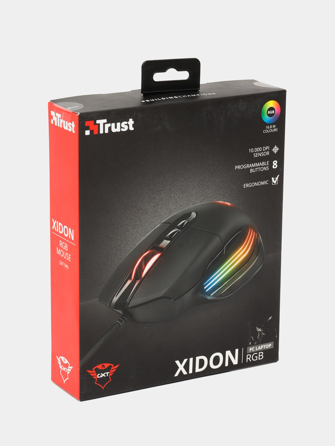 Sichqoncha Trust GXT 940 Xidon RGB USB Black