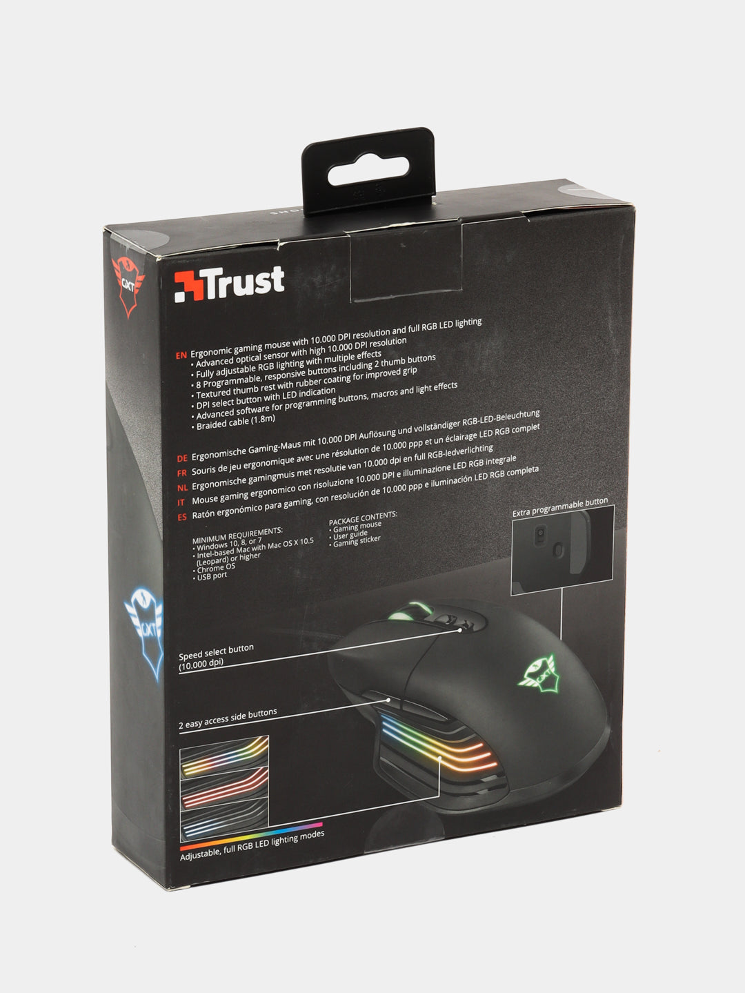 Sichqoncha Trust GXT 940 Xidon RGB USB Black