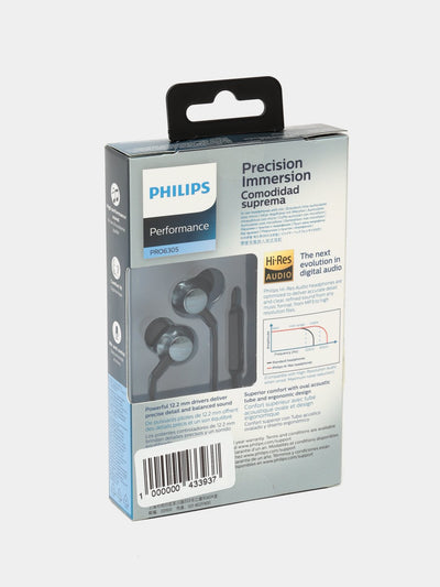 Quloqchinlar Philips Performance PRO6305 In-ear Hi-Res Mic Black