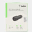 Avtomobilda zaryadlovchi vosita Belkin Car Charger 18 Vt, qora