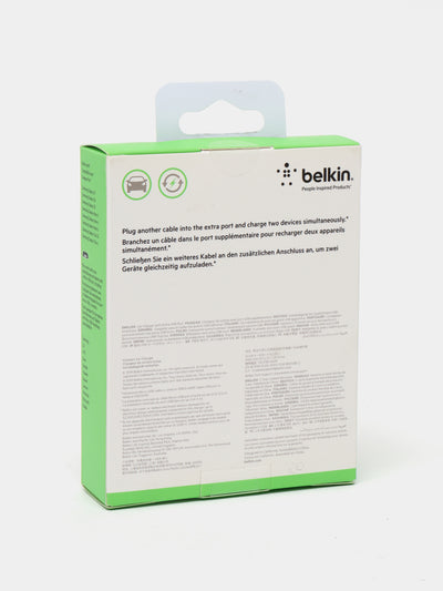 Avtomobilda zaryadlovchi qurilma Belkin Car Charger 17W USB 3.4A+USB