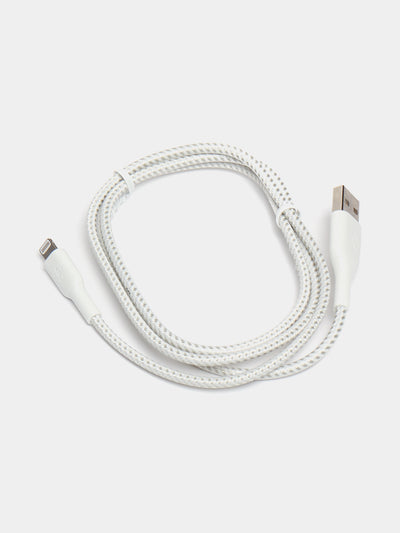 Belkin USB-C - Lightning Braided 1 m kabeli Qora va Oq