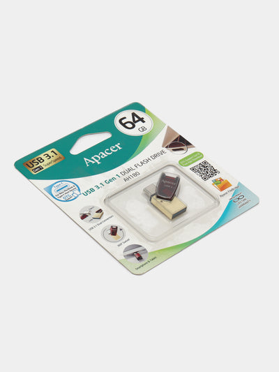 Xotira kartasi, AP64GAH180R-1 qizil Apacer USB 3.1