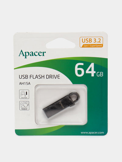 Xotira kartasi Apacer USB 3.1 AH15A qora, 64 GB "AP64GAH15AA-1"
