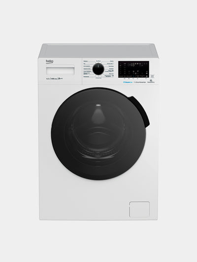 Beko WSPE6H616W kir yuvish mashinasi, 1200 ob/daq, invertor, 6.5 kg, bug' bilan yuvish