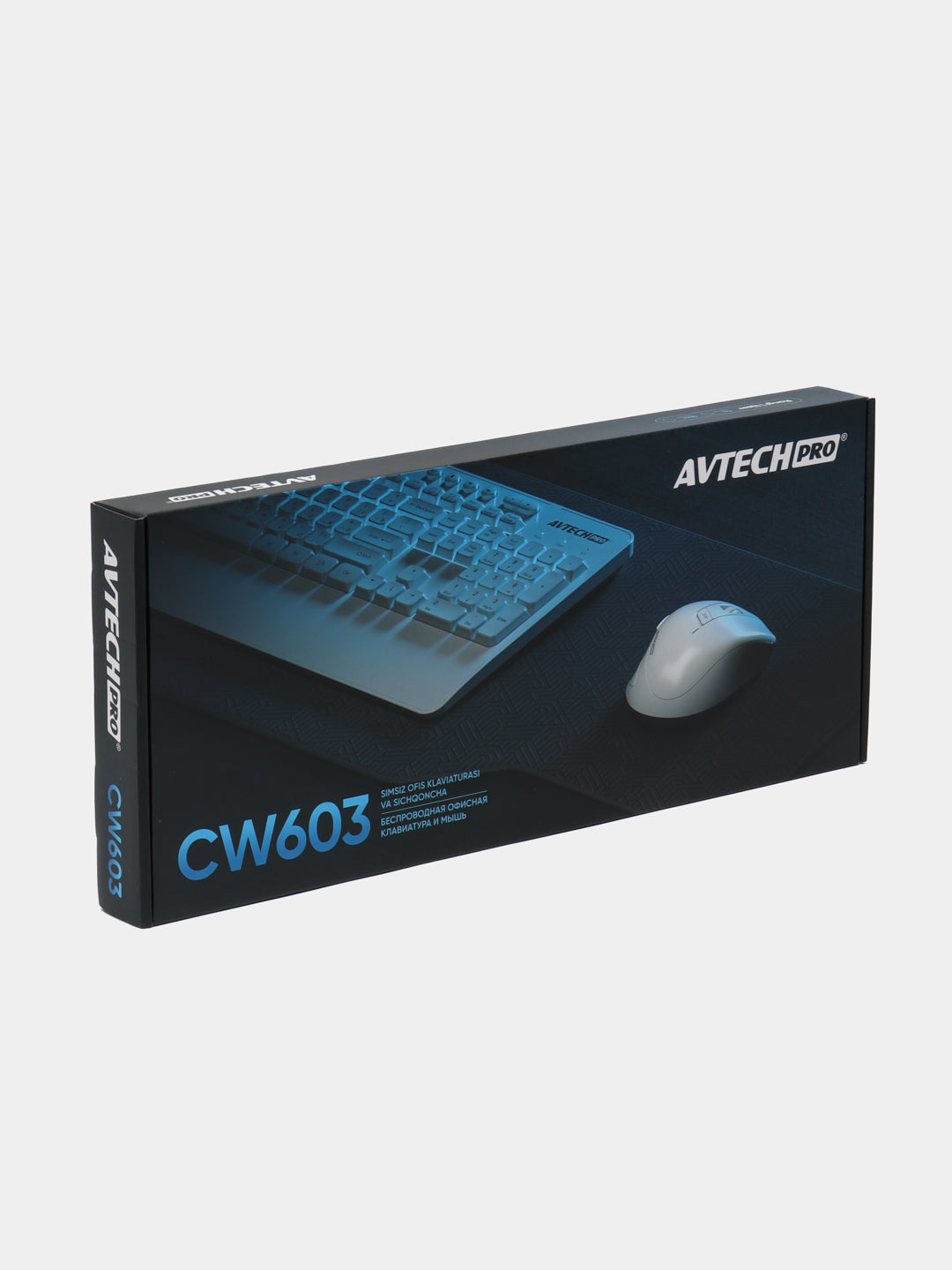 Simsiz klaviatura va sichqoncha to'plami Avtech Pro CW603, oq/qora
