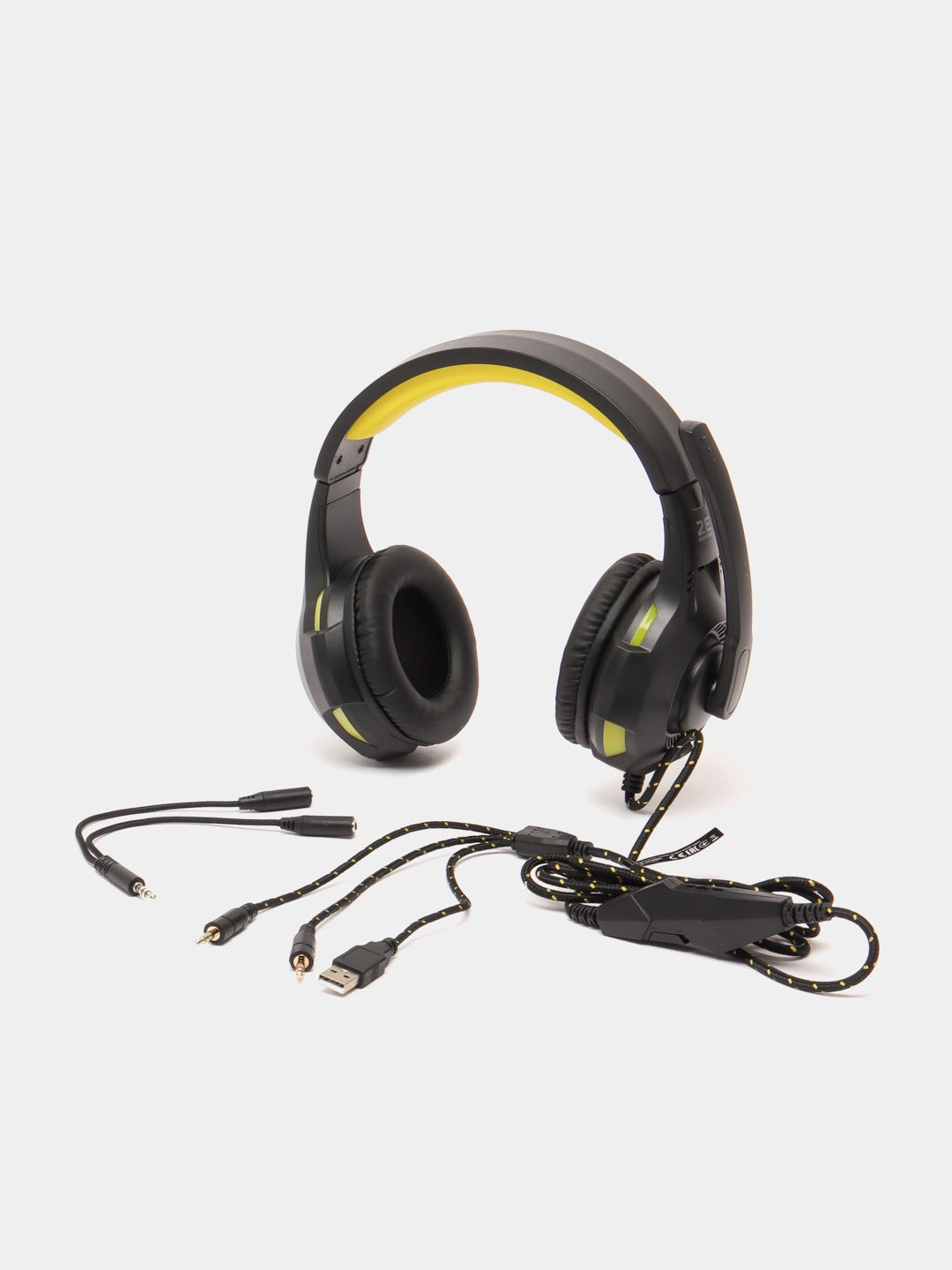 Simli o'yin quloqchinlari 2E Gaming HG300 LED 2E-HG300BK, kompyuter uchun, mikrofonli