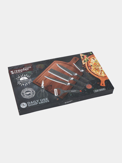 Oshxona uchun pichoqlar to'plami Zepter ZP-009, 6 dona