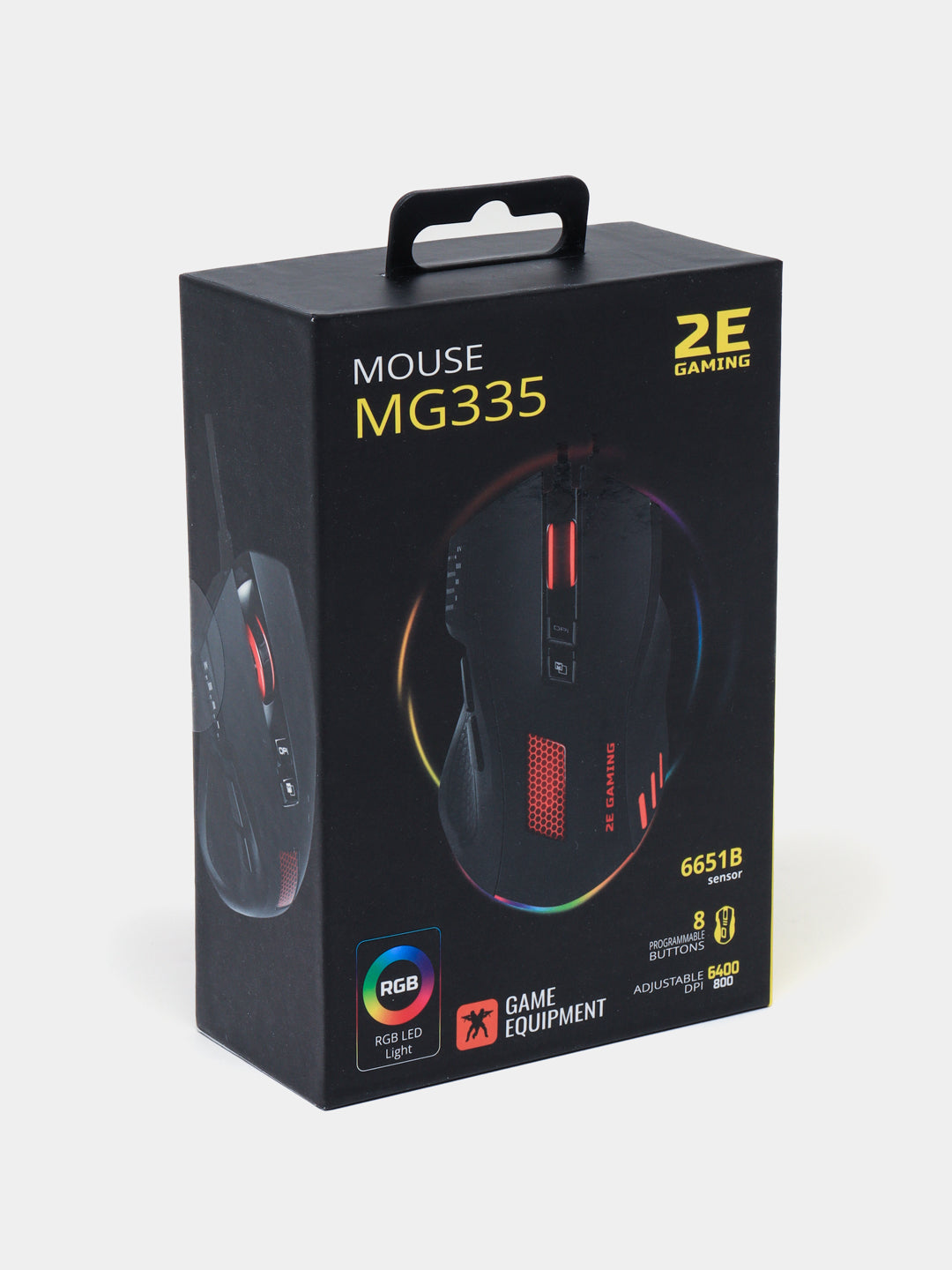 O'yin uchun sichqoncha 2E Gaming MG335 RGB USB, qora