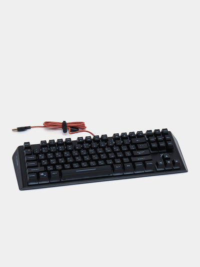 O‘yin simli membranali klaviatura 2E Gaming KG355 LED 87 key USB Black, 2E-KG355UBK