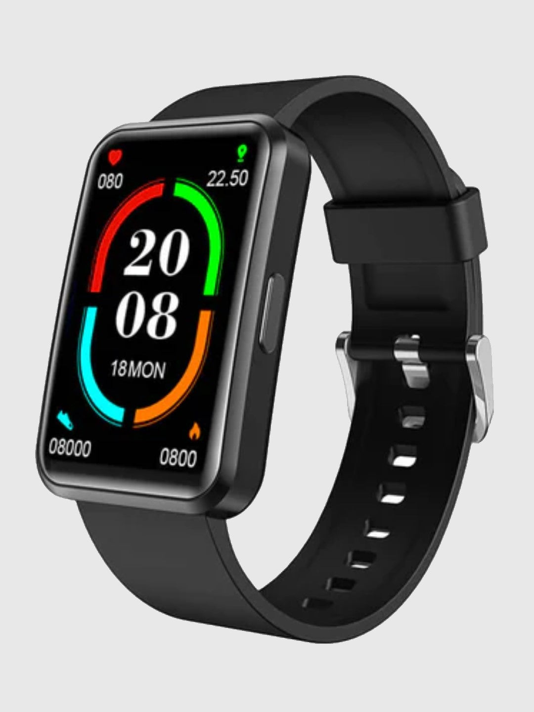 Blackview Smart watch R5 fitnes soatlari, 160KB + 384KB, qora