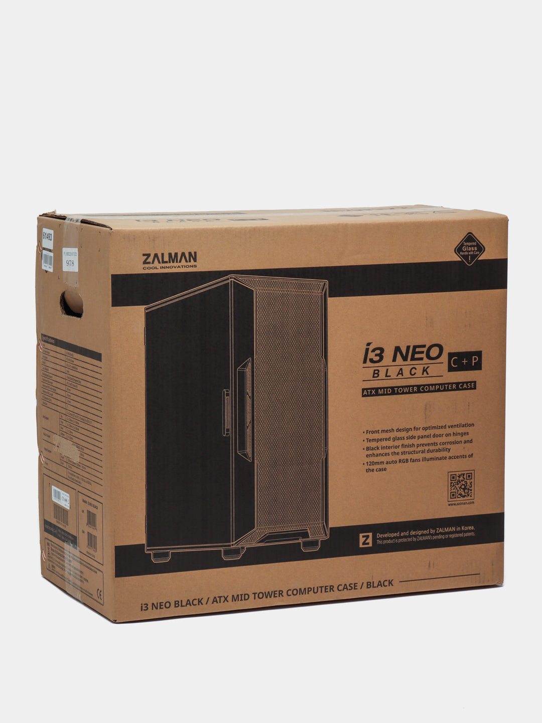 Korpus Zalman i3 NEO Black (Quvvat manbai yo'q)