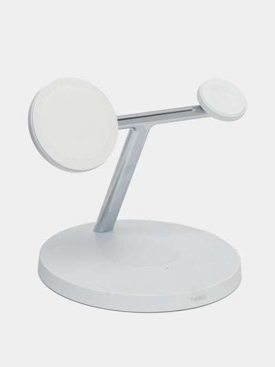 Belkin, 3 tais 1 da, simsiz zaryadlovchi, MagSafe iPhone simsiz zaryadlovchi, Qora va Oq