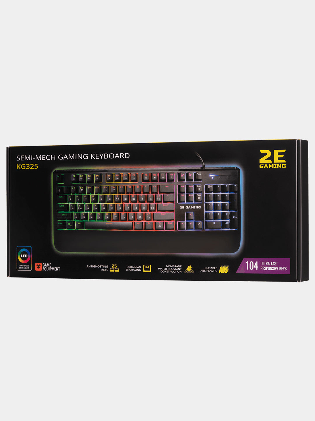 Oyin klaviaturasi 2E Gaming C Rgb yoritgichli simli 2E Gaming Kg325 Led Usb Ukr