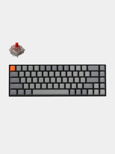 Klaviatura simli Keychron K6 68 Key Hot-Swap RGB Red