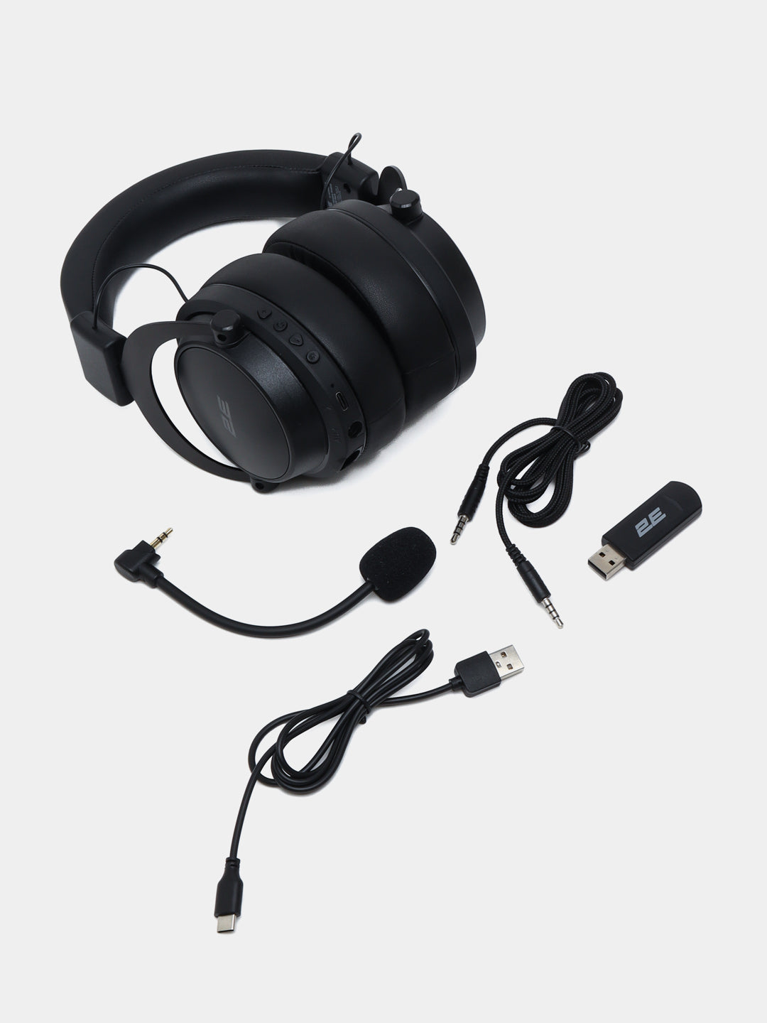 Simsiz o'yin quloqchinlari 2E Gaming HG360 RGB yoritgich bilan WL Black