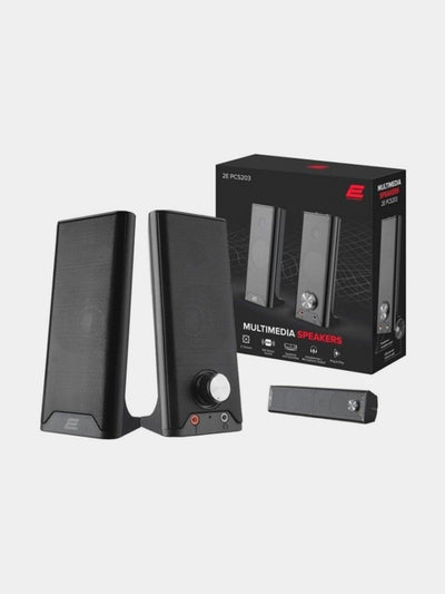 Akustik tizimi 2E PCS203, 2.0, USB, Metal Black 2E-PCS203BK