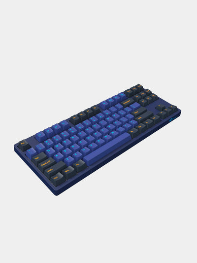 Klaviatura Akko 3087 Horizon Cherry MX Silent Red USB Qora/Ko'k