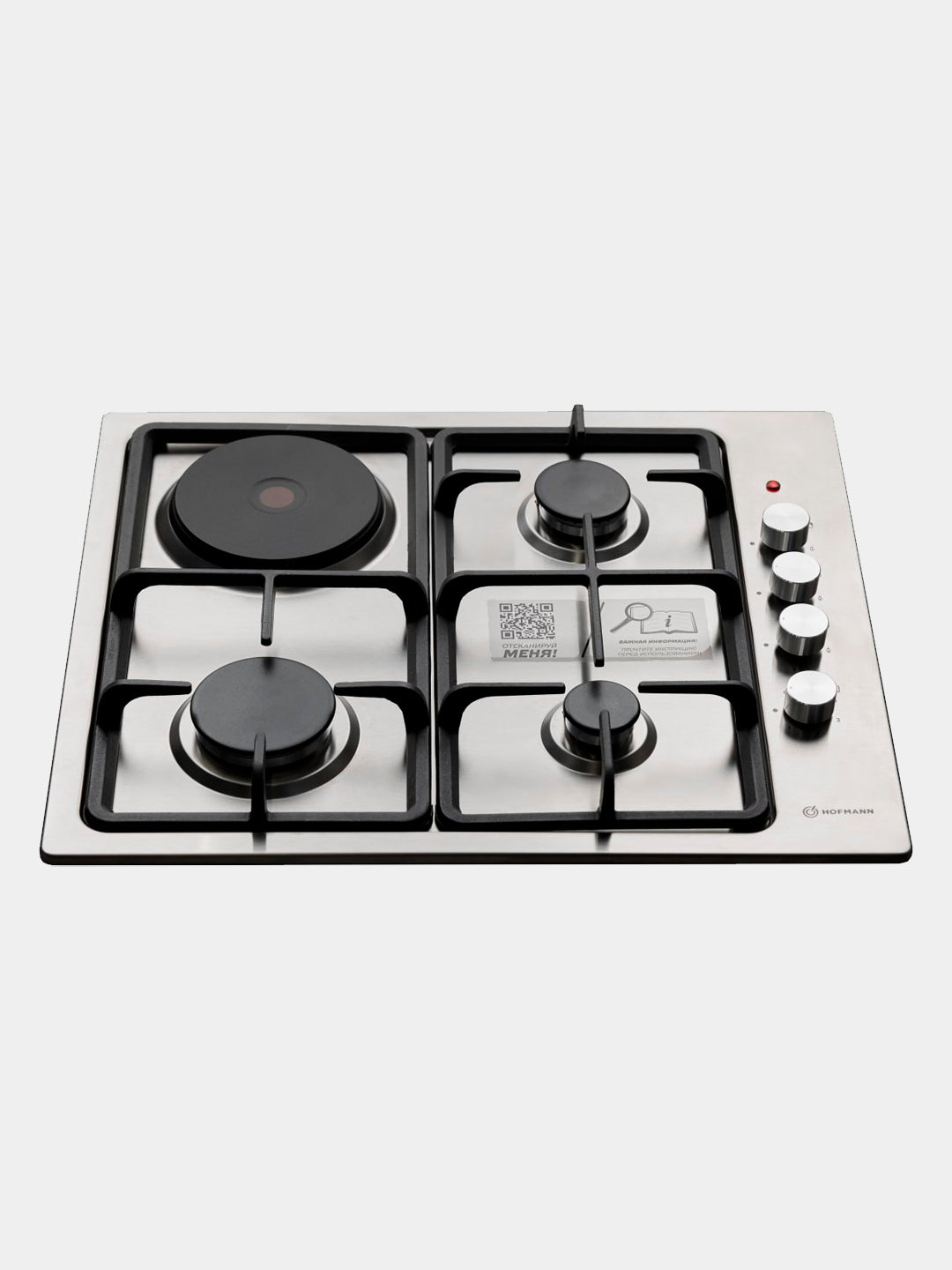 Hofmann CTBS631CIXS/HF pishirish paneli: kombinatsiyalangan, 3 gaz, 1 elektron Burner